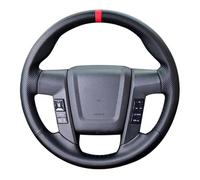 Cubierta Volante Coche Para Ford Para F150 Para F 150 Para SVT Para Raptor 2010-2014 Protector Volante Coche Trenzado Cuero Artificial Cosido A Mano Protector Volante Coche(Red Thread)