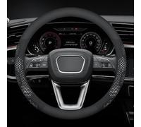 Cubierta Volante Coche para Jeep Renegade 2024 2025, Funda Volante Cuero 37-38cm/15 Antideslizante Funda Volante Transpirable(White,Roundtype)