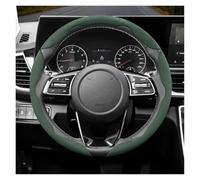 Cubierta Volante Coche para Kia Ev3 para Cerato 2 para Stonic para Xceed para Morning K3 Hebilla Antideslizante Cubierta De Volante Gamuza Segmentada(Green Round 3PC)