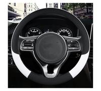 Cubierta Volante Coche para Kia para Niro para EV para SUV 2016-2021 Protector De Cuero Microfibra Volante Coche 38cm 15"(White)