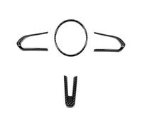 Cubierta Volante Coche para Mazda 3 MX-30 CX-50 CX-60 CX-30 2022 2023 Accesorios Protector para Volante Coche Carbono Rojo Plata Interruptor Pegatina Embellecedor Marco(Carbon 123)