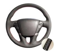 Cubierta Volante Coche para Nissan para Teana para Murano Z51 para Elgrand para Quest 2011 Cubierta Trenzada Volante Coche Cuero Microfibra Perforado(White Thread)