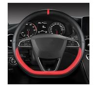 Cubierta Volante Coche para Seat para Leon para Cupra R para Leon ST para Cupra para Leon ST para Cupra para Ateca FR Protector Volante Coche Accesorios Cuero PU Automóvil Funda Volante Coche (Color
