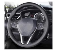 Cubierta Volante Coche para Toyota para Avalon para Camry para Crown para Corolla para RAV4 2018-2022 Protector Personalizado Cuero Microfibra para Volante Coche(Black Thread)