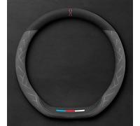 Cubierta Volante Coche para VW T5 T6 Transporter Multivan Caravelle 2003-2023 2024, Funda Volante Cuero 37-38cm/15'' Antideslizante Cubierta de Volante Transpirable(Gray,D Type)