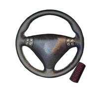 Cubierta Volante Coche Protector Cuero Microfibra Cosido A Mano para Volante Coche para Mercedes para Benz C SLK Clase W203 R171 2004-2008 Funda para Volante(Rojo)