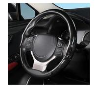 Cubierta Volante Coche Protector De La Cubierta del Volante Coche Protección Universal 36 Cm Mango Tarjeta Antideslizante Fibra Carbono(?Glossy-Black)