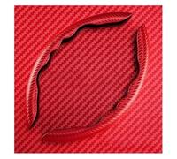 Cubierta Volante Coche Protector De La Cubierta del Volante Coche Protección Universal 36 Cm Mango Tarjeta Antideslizante Fibra Carbono(?Red)