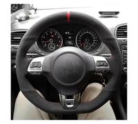 Cubierta Volante Funda Ante Para Volante Coche Para VW Para Golf 6 Para GTI Para MK6 Para Polo Para GTI Para Scirocco Para Passat Para CC Para Line 2010 Automóvil CubreVolante(Style 1)