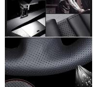 Cubierta Volante Funda Cuero Volante Coche Para Fiat Para Grande Para Punto Para Bravo Para Linea 2007 2008 2009 2010 2011-2019 Automóvil CubreVolante(Blue Thread)