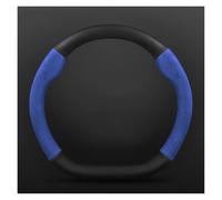 Cubierta Volante Funda para Volante De Coche De Fibra De Carbono Y Cuero para Citroen DS3 DS4 DS5 DS5 DS 5LS DS6 DS7 DS9 DS Spirit 37-38 Cm(D Style B Blue)