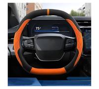 Cubierta Volante Funda Volante Piel para Ford para Puma para Gen-E para ST-Line 2024 2025 Funda Especial Manillar Coche(Double D Orange)