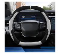 Cubierta Volante Funda Volante Piel para Ford para Puma para Gen-E para ST-Line 2024 2025 Funda Especial Manillar Coche(Double D Black White)