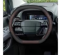 Cubierta Volante Fundas Volante Para Toyota Para Proace Para City 2025 Funda Cuero Volante Resistente Al Desgaste Accesorios Interiores Automóvil(Double D-type-Brown)
