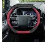 Cubierta Volante Fundas Volante Para Toyota Para Proace Para City 2025 Funda Cuero Volante Resistente Al Desgaste Accesorios Interiores Automóvil(Double D-type-Red)