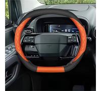 Cubierta Volante Fundas Volante Para Toyota Para Proace Para City 2025 Funda Cuero Volante Resistente Al Desgaste Accesorios Interiores Automóvil(Double D-type-Orange)