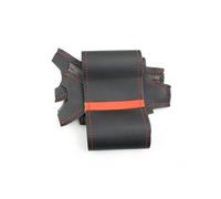 Cubierta Volante para C Class W204 2007 2008 2009 2010 2011 Cubierta Interior del Volante del Coche Embellecedor Perforado Protector Volante(Red Line-Red)