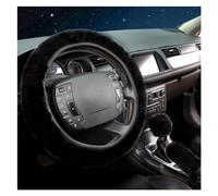 Cubierta Volante para Cubierta del Volante Juego De Cuatro Estaciones Tapa Palanca Cambios Gruesa 38cm(Negro)