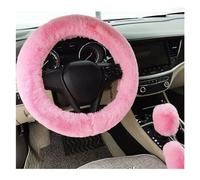 Cubierta Volante para decoración de Coche, Funda para Volante, Conjunto cómodo, Tapa Palanca Cambios(Pink)