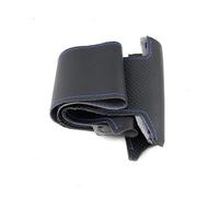 Cubierta Volante Para Fiat Para Bravo Para Doblo Para Grande Para Punto Para Linea Para Qubo Cubierta Volante Coche Embellecedor Trenzado A Mano Cuero Perforado Automóvil CubreVolante(Black-blue line)