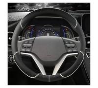 Cubierta Volante para Hyundai para Tucson 3 2015 2016 2017 2018 2019 Funda De Volante De Cuero De Microfibra Antideslizante 38 Cm 15 "Accesorios para Automóvil Volante Cuero(Blanco)