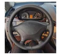 Cubierta Volante para Mercedes para Benz para Vito 2010-2015 para Viano W639 2006-2011 Funda De Cuero Antideslizante Cosida A Mano para Volante De Coche Volante Automóvil(Blanco)