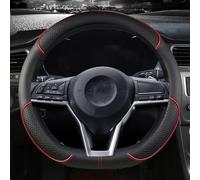 Cubierta Volante Para Nissan Para X-trail Para Qashqai Para Rogue Sport 2017-2021 Para Altima Para Versa Protector Para Volante De Coche Tipo D De Cuero PU Cubre Volante (Color : Red)