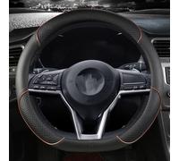 Cubierta Volante Para Nissan Para X-trail Para Qashqai Para Rogue Sport 2017-2021 Para Altima Para Versa Protector Para Volante De Coche Tipo D De Cuero PU Cubre Volante (Color : Coffee)