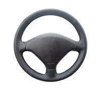 Cubierta Volante Para Peugeot 307 2001-2008 307 Para SW 2005-2008 Funda Volante Cuero Hecha A Mano. Automóvil CubreVolante(Black Thread)