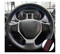 Cubierta Volante para Swift 2011-2017 para SX4 para S-Cross para Celerio para Vitara 2015-2019 Funda Cuero Perforada para Volante Negra Cosida A Mano Volante Automóvil(Rojo)