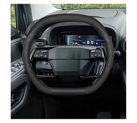 Cubierta Volante Protector para Volante Coche para Toyota para Proace City 2025 Funda Especial Manillar Coche(Double D-Type-Black)