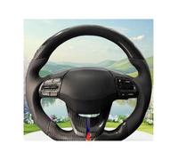 Cubierta Volantes Auto Funda Para Volante Coche Cosida A Mano Para Hyundai Para Elantra 4 2016-2019 Para Ioniq 2017-2019
