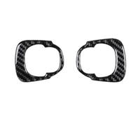 Cubierta Volantes Auto Para Fiat 500L 2014-2017 2 Uds. Panel Botones Para Volante Coche Fibra Carbono Pegatinas Cubierta Embellecedoras Molduras Interiores Fundas Volante Coche Funda