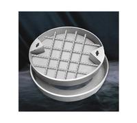 Cubierta y marco circular, cubierta de drenaje empotrada de acero inoxidable sellada resistente para patios, jardines, garajes y carreteras