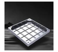 Cubierta y marco cuadrado invisible para alcantarilla empotrable, 90 cm x 90 cm, 5 cm de profundidad, ideal para patios, jardines, escuelas, espacios al aire libre y patios