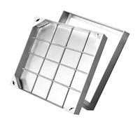 Cubierta y marco de acero inoxidable 304 empotrable para entradas, patios, pavimentos - 5 cm/8 cm de altura, capacidad de carga de 2,6 toneladas, 70 x 70 x 8 cm, duradera y resistente