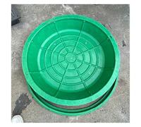 Cubierta y marco de alcantarilla integrados portátiles, diseño circular de resina, cubierta invisible para drenaje de césped, solución de alcantarilla para paisajismo al aire libre