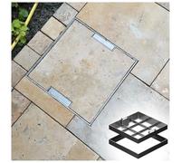 Cubierta y marco invisibles, cubierta de drenaje resistente con asas ocultables para sistemas sépticos y de aguas residuales