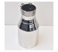 CubiertaAire 1Pc 304 SUS Universal Acero Inoxidable En Línea Brida Tubo Escape Silenciador Punta Corte autoGarganta(IN 63MM OUT 101MM)