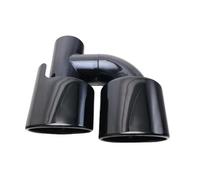 CubiertaAire 1Uds Tubo Escape Plateado Acero Inoxidable Para Coche 2,5''punta Doble Ovalada Inelt Silenciador Para W204 C200 C260 PuntaEscape(S0EJ30213-L)