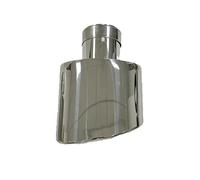 CubiertaAire Piezas Automóvil Tubo Escape Acero Inoxidable 304 Gran Diámetro Ancho Garganta Cola 140mm Espesor 95mm PuntaEscape(Right 63mm-140mm)