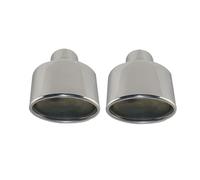 CubiertaAire Punta Escape Ovalada Acero Inoxidable Silenciador Coche 57mm Modificación Garganta Trasera Para W211 C300 2Uds autoGarganta(DJ3027-AG)