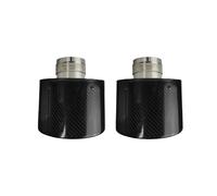 CubiertaAire Punta Silenciador Coche Fibra Carbono Brillante Decoración Boquilla Tubo Escape Pulido Ancho Ovalado 105/115/130/150 autoGarganta(60mm-115mm)