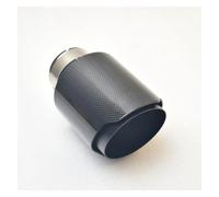 CubiertaAire Silenciador Acero Inoxidable Garganta Trasera Fibra Carbono Punta 2,5" 3 Pulgadas Y 4 Acabado Negro Brillante Boquilla Escape PuntaEscape(IN60-OUT76MM)