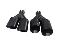 CubiertaAire Silenciador Doble Acero Inoxidable Mate Punta Escape Tubo Universal Tipo U Para GTI Para MK7 Para Golf 7 Boquilla autoGarganta(Equal 51-out101mm)