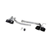 CubiertaAire Terminales Escape Cuádruples W204 Para Mercedes C180 C200 C250 C260 Actualización C63 Silenciador Parachoques Para AMG Boquilla Auspuff PuntaEscape(Black 26cm)