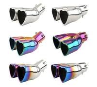 CubiertaAire Tubo Cola Amor 63Mm Escape Universal Cubierta Decorativa Modificada Color Acero Inoxidable autoGarganta(Burnt Blue bent)