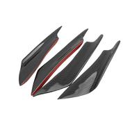 Cubiertas ala Fija para Motocicleta Molduras Ornamentales Fibra Carbono, Difusor Divisor Universal Coche Alerón Cuchillo Aire Cool Racing Alerón Delantero(Aspecto de Carbono)