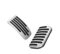 Cubiertas Almohadillas Pedal Coche Para Tesla Model 3 Y Highland 2021-2024 Pedal Apoyo Freno Acelerador Antideslizante Grano Litchi Cubierta Pedal Coche(Plata)