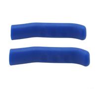 Cubiertas antideslizantes de palanca de freno Tpr para bicicletas de montaña y carretera, absorción de golpes, empuñaduras antideslizantes negro, rojo, azul, verde, gris, morado, blanco, 1 par (azul)